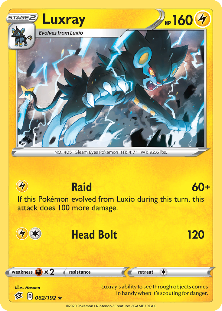 Luxray (062/192) [Sword & Shield: Rebel Clash] | Gam3 Escape