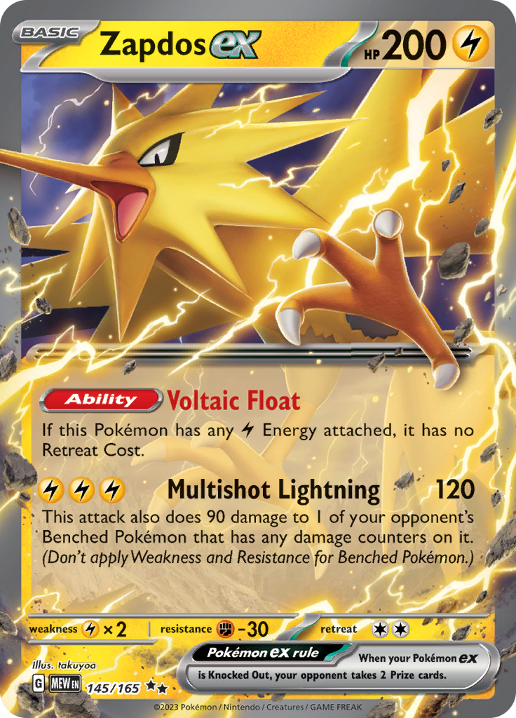 Zapdos ex (145/165) [Scarlet & Violet: 151] | Gam3 Escape