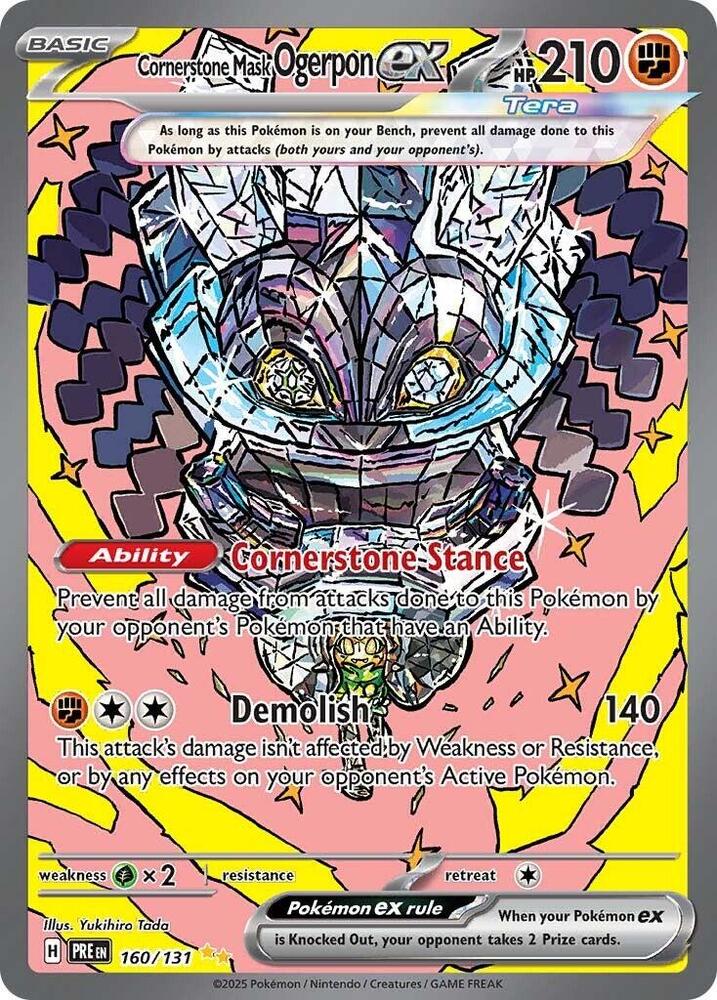 Cornerstone Mask Ogerpon ex (160/131) [Scarlet & Violet: Prismatic Evolutions] | Gam3 Escape