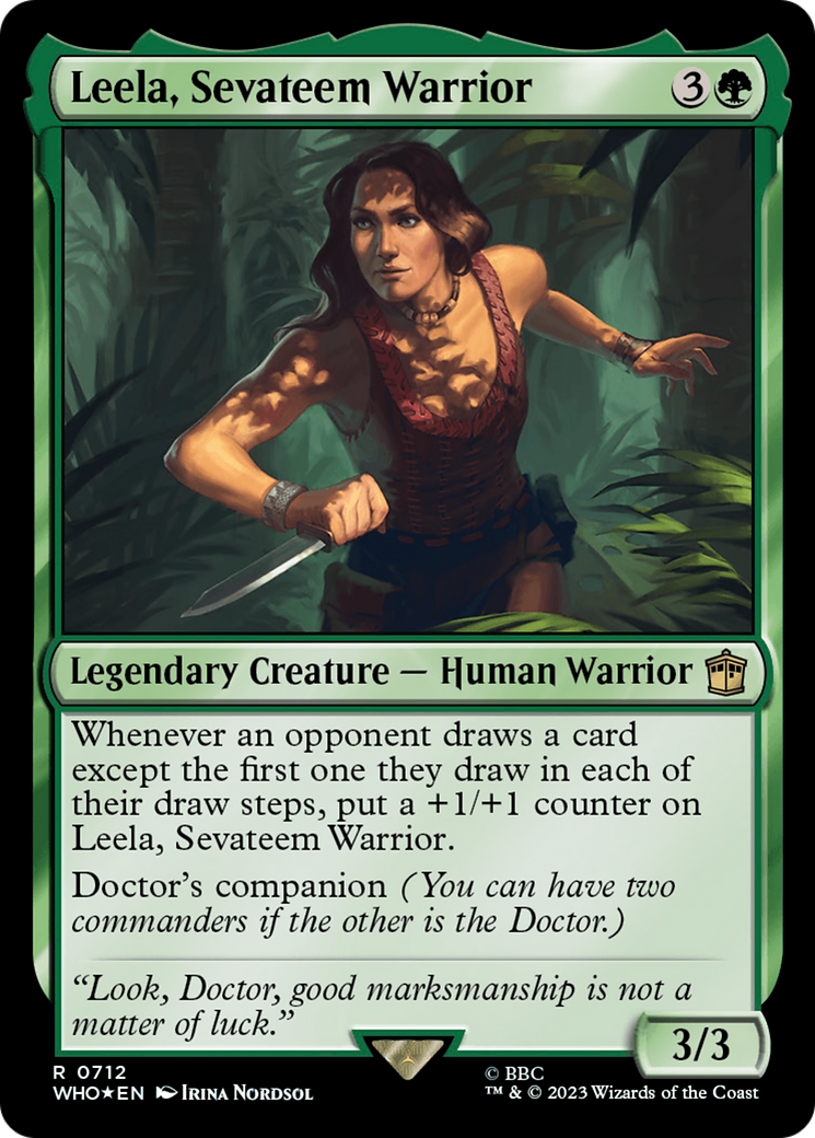 Leela, Sevateem Warrior (Surge Foil) [Doctor Who] | Gam3 Escape