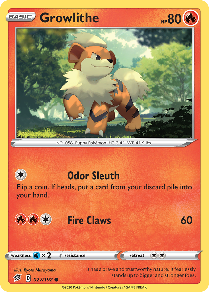 Growlithe (027/192) [Sword & Shield: Rebel Clash] | Gam3 Escape