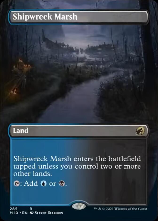 Shipwreck Marsh (Borderless Alternate Art) [Innistrad: Midnight Hunt] | Gam3 Escape