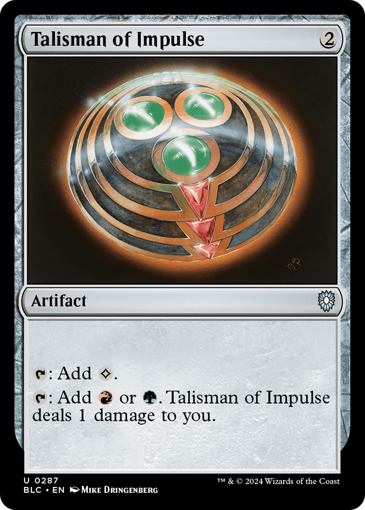 Talisman of Impulse [Bloomburrow Commander] | Gam3 Escape