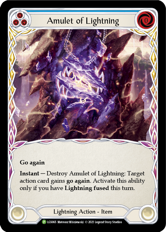 Amulet of Lightning [LGS065] (Promo)  Cold Foil | Gam3 Escape