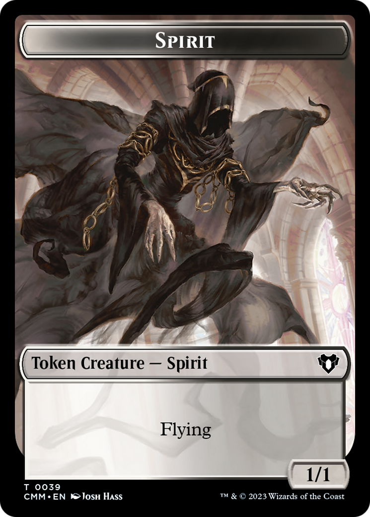 Spirit (0039) // Knight Double-Sided Token [Commander Masters Tokens] | Gam3 Escape