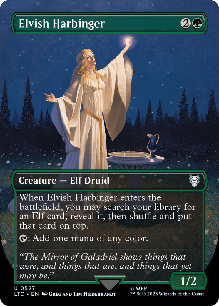 Elvish Harbinger (Borderless) [The Lord of the Rings: Tales of Middle-Earth Commander] | Gam3 Escape