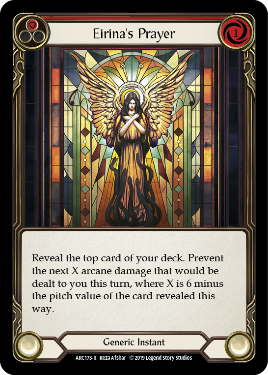 Eirina's Prayer (Red) [ARC173-R] (Arcane Rising)  1st Edition Rainbow Foil | Gam3 Escape