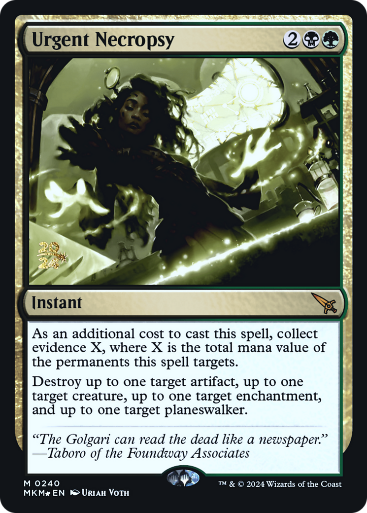 Urgent Necropsy [Murders at Karlov Manor Prerelease Promos] | Gam3 Escape