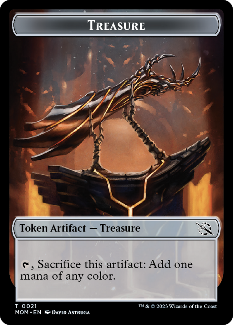 Treasure (21) // Phyrexian Hydra (11) Double-Sided Token [March of the Machine Tokens] | Gam3 Escape