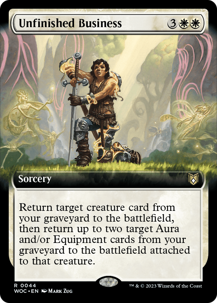 Unfinished Business (Extended Art) [Wilds of Eldraine Commander] | Gam3 Escape