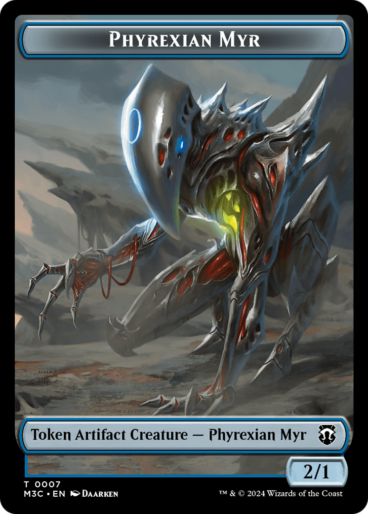 Phyrexian Myr (Ripple Foil) // Servo Double-Sided Token [Modern Horizons 3 Commander Tokens] | Gam3 Escape