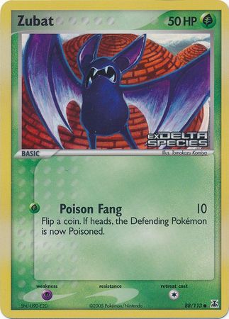 Zubat (88/113) (Stamped) [EX: Delta Species] | Gam3 Escape