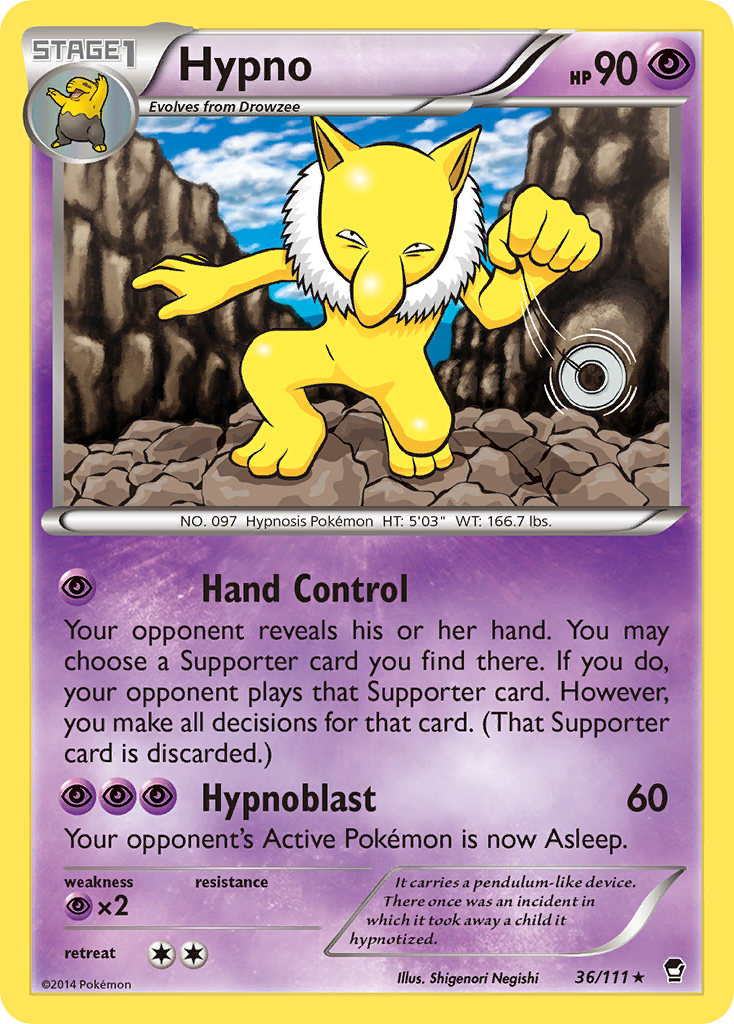 Hypno (36/111) [XY: Furious Fists] | Gam3 Escape