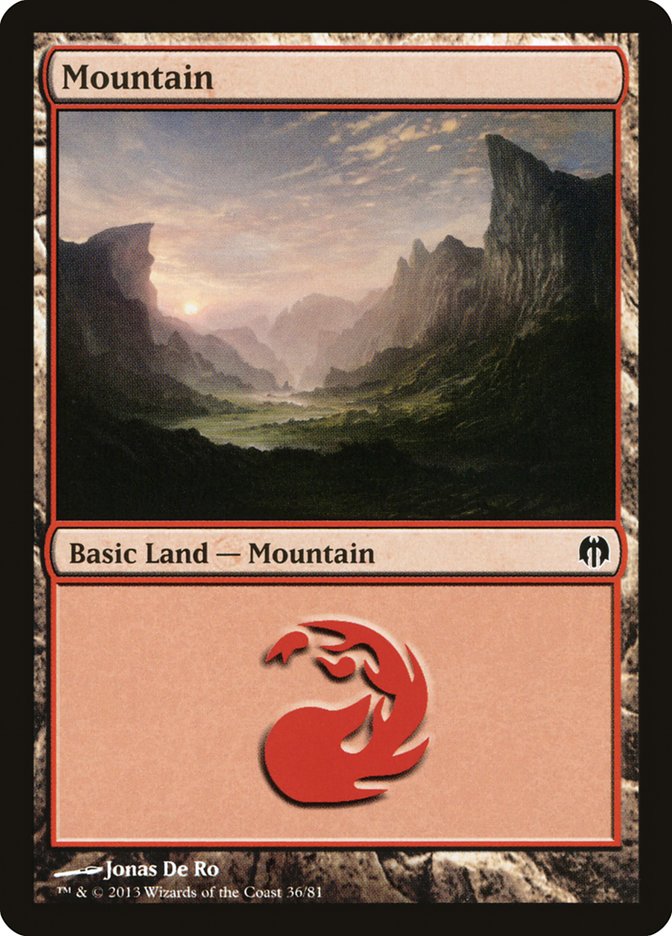 Mountain (36) [Duel Decks: Heroes vs. Monsters] | Gam3 Escape