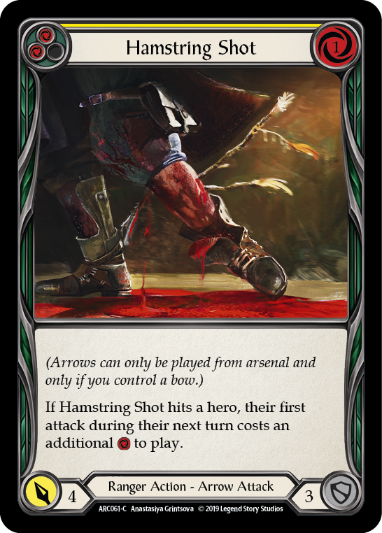 Hamstring Shot (Yellow) [ARC061-C] (Arcane Rising)  1st Edition Rainbow Foil | Gam3 Escape