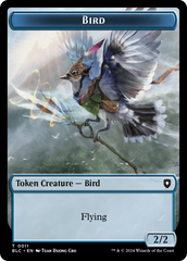 Bird (011) // Shark Double-Sided Token [Bloomburrow Commander Tokens] | Gam3 Escape