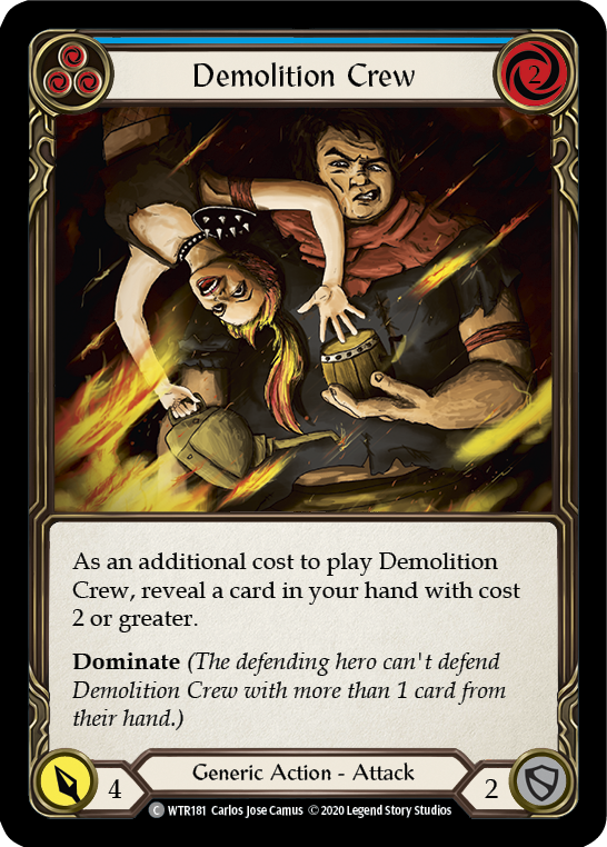 Demolition Crew (Blue) [U-WTR181] (Welcome to Rathe Unlimited)  Unlimited Rainbow Foil | Gam3 Escape