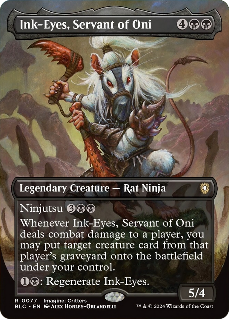 Ink-Eyes, Servant of Oni (Borderless) [Bloomburrow Commander] | Gam3 Escape