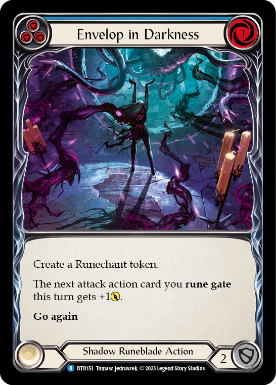 Envelop in Darkness (Blue) [DTD151] (Dusk Till Dawn)  Rainbow Foil | Gam3 Escape