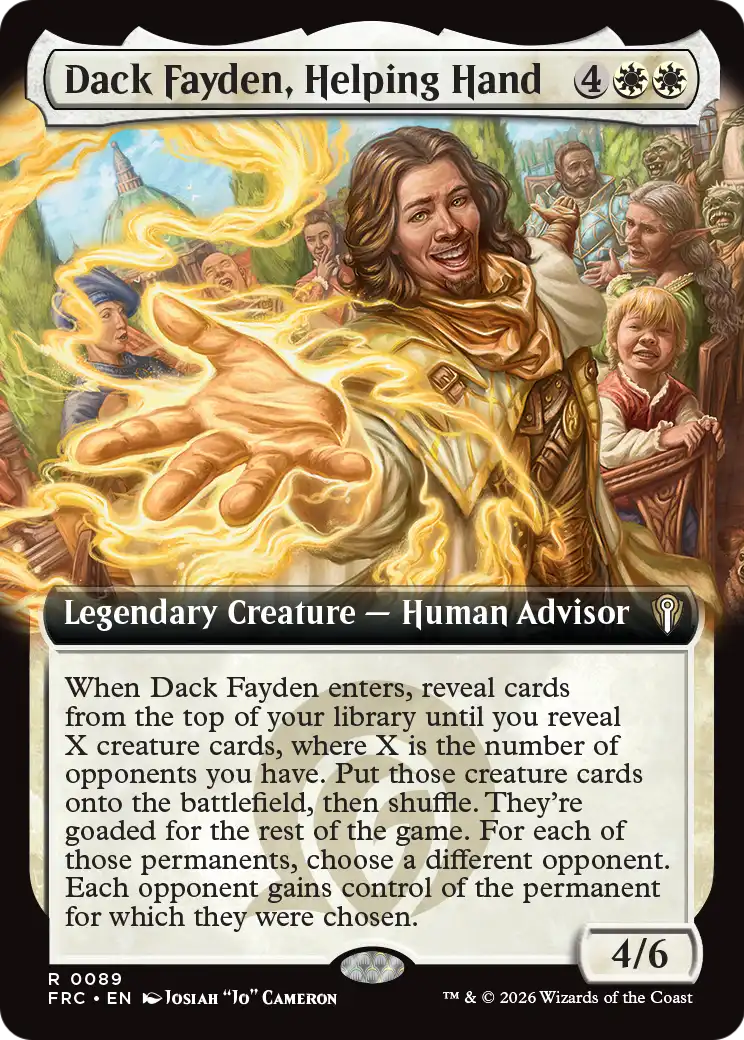 Dack Fayden, Helping Hand (Extended Art) [Reality Fracture Commander] | Gam3 Escape