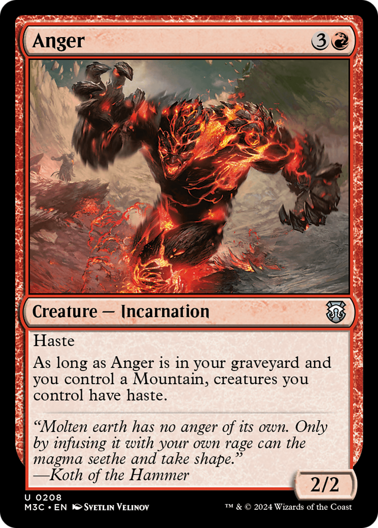 Anger (Ripple Foil) [Modern Horizons 3 Commander] | Gam3 Escape