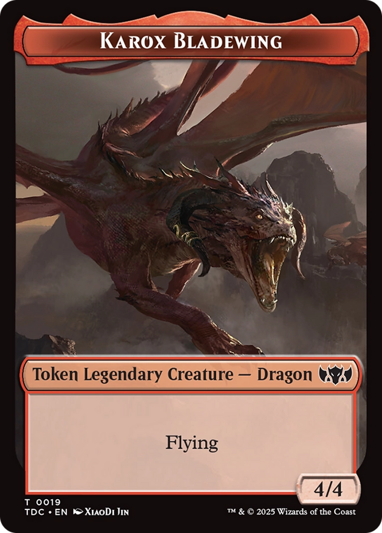 Karox Bladewing // Copy Double-Sided Token [Tarkir: Dragonstorm Commander Tokens] | Gam3 Escape
