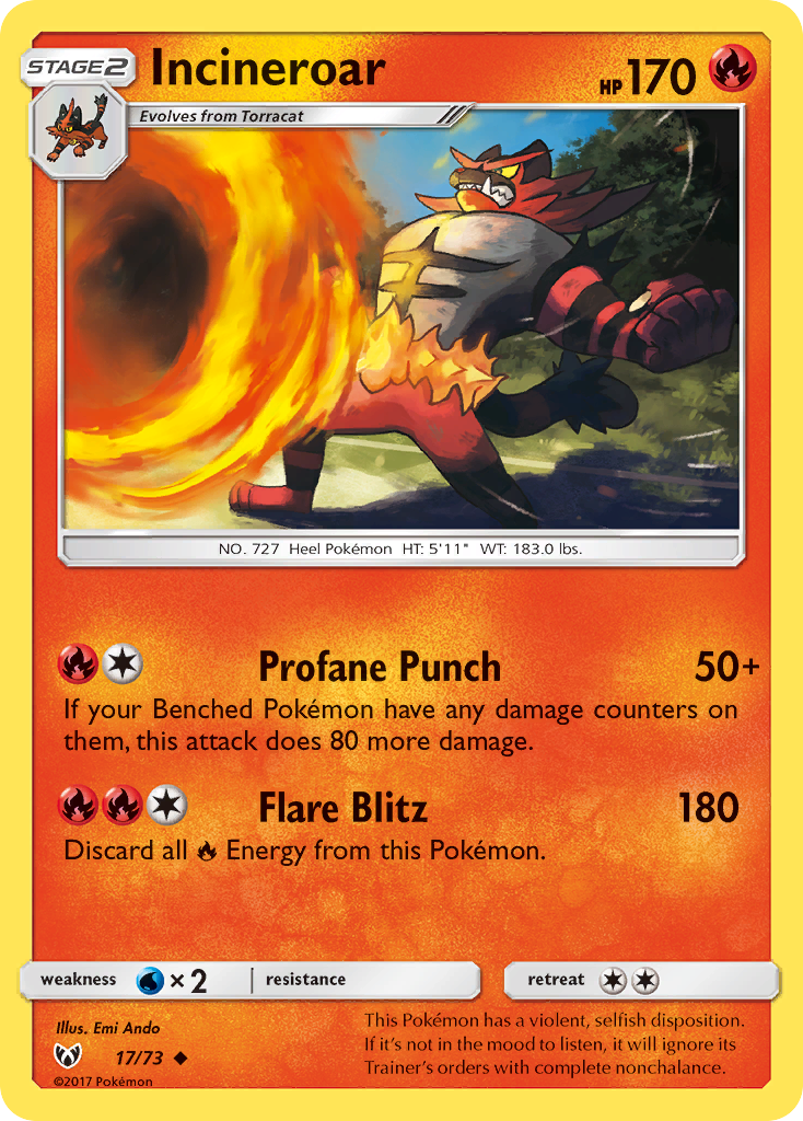 Incineroar (17/73) [Sun & Moon: Shining Legends] | Gam3 Escape