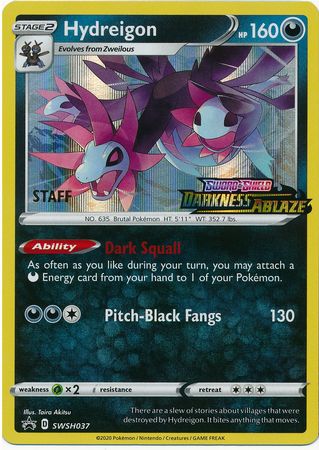 Hydreigon (SWSH037) (Staff Prerelease Promo) [Sword & Shield: Black Star Promos] | Gam3 Escape