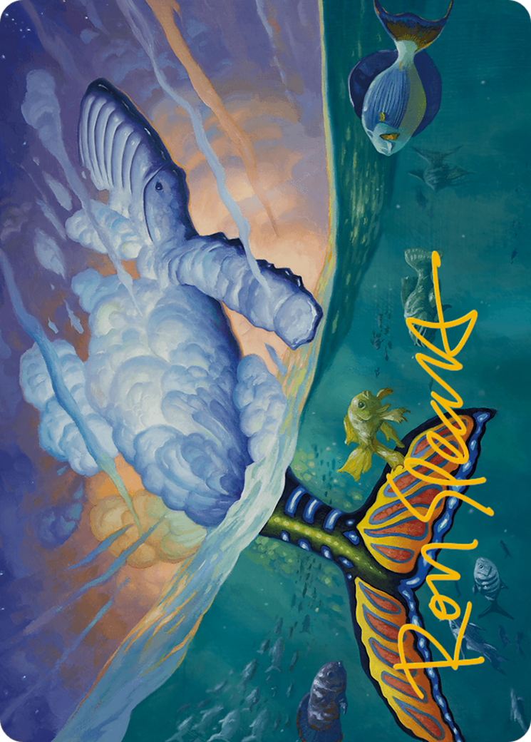 Dreamtide Whale Art Card (Gold-Stamped Signature) [Modern Horizons 3 Art Series] | Gam3 Escape