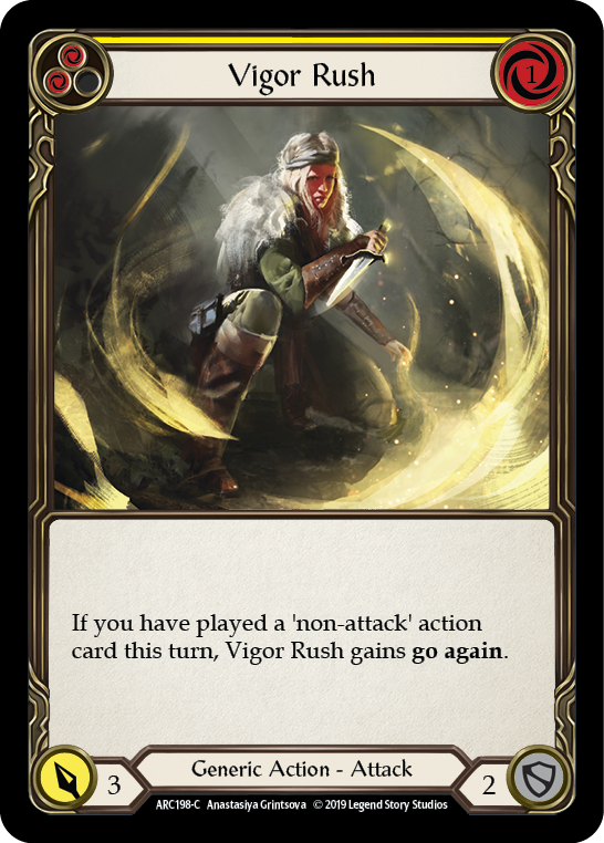Vigor Rush (Yellow) [ARC198-C] (Arcane Rising)  1st Edition Normal | Gam3 Escape