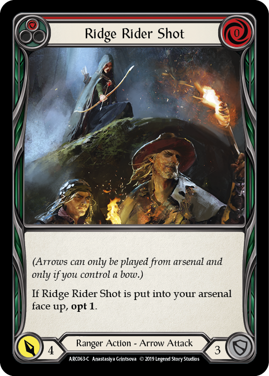 Ridge Rider Shot (Red) [ARC063-C] (Arcane Rising)  1st Edition Rainbow Foil | Gam3 Escape