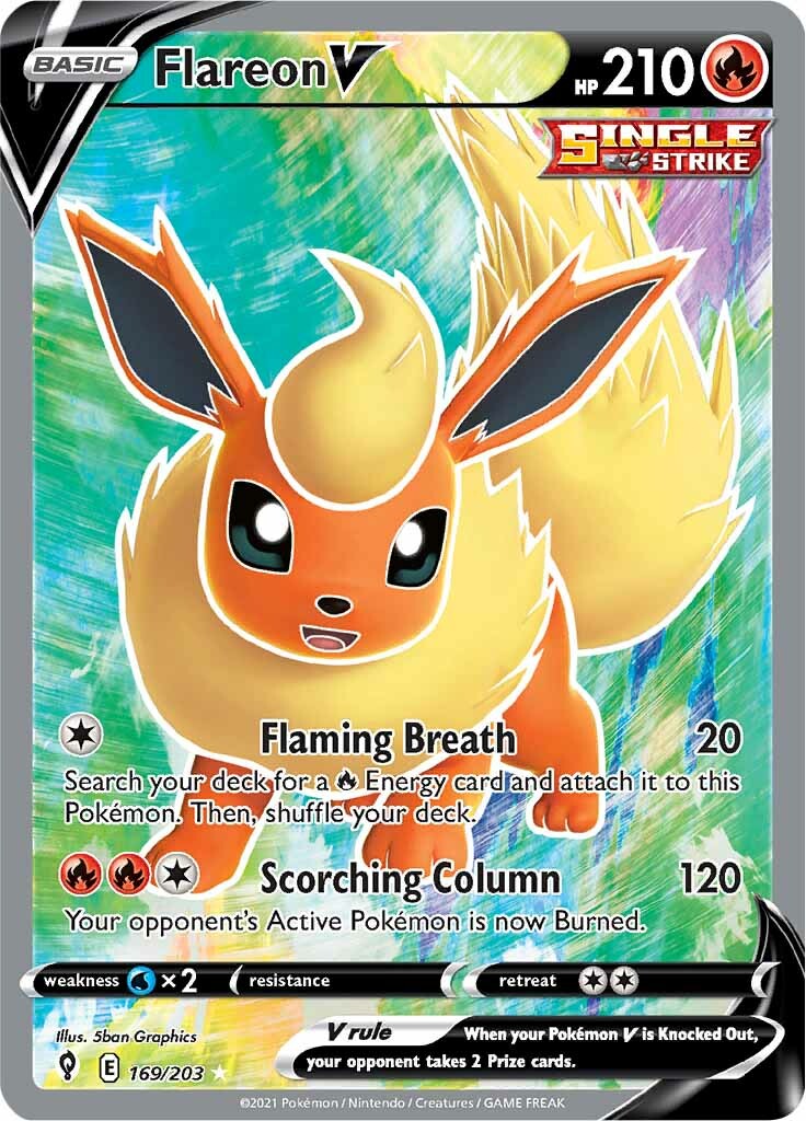 Flareon V (169/203) [Sword & Shield: Evolving Skies] | Gam3 Escape