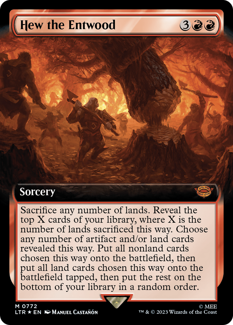 Hew the Entwood (Extended Art) (Surge Foil) [The Lord of the Rings: Tales of Middle-Earth] | Gam3 Escape