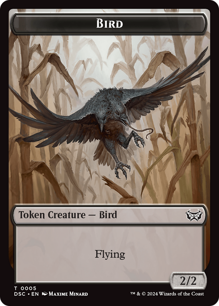 Demon // Bird Double-Sided Token [Duskmourn: House of Horror Commander Tokens] | Gam3 Escape