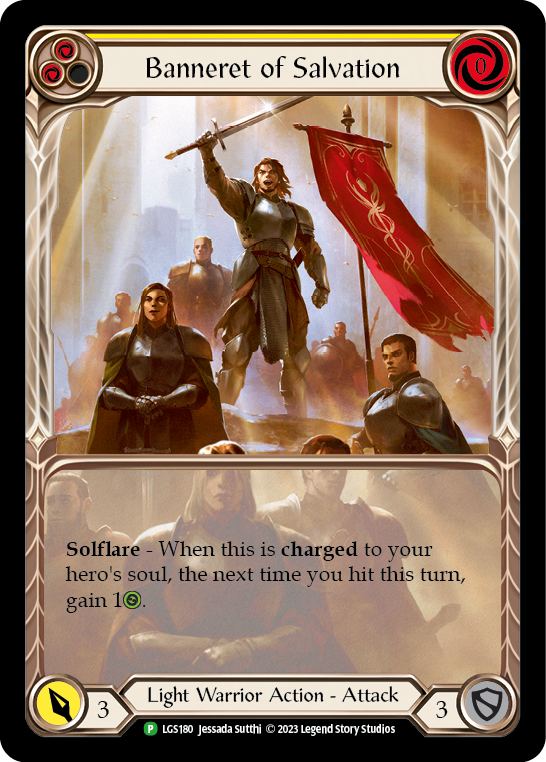 Banneret of Salvation (Extended Art) [LGS180] (Promo)  Rainbow Foil | Gam3 Escape