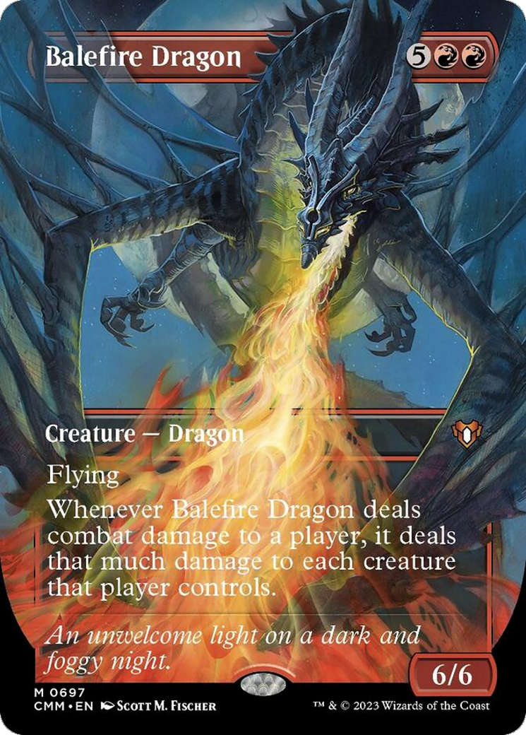 Balefire Dragon (Borderless Alternate Art) [Commander Masters] | Gam3 Escape