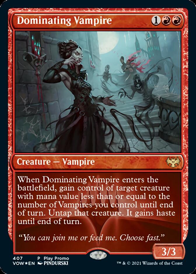 Dominating Vampire (Play Promo) [Innistrad: Crimson Vow Promos] | Gam3 Escape