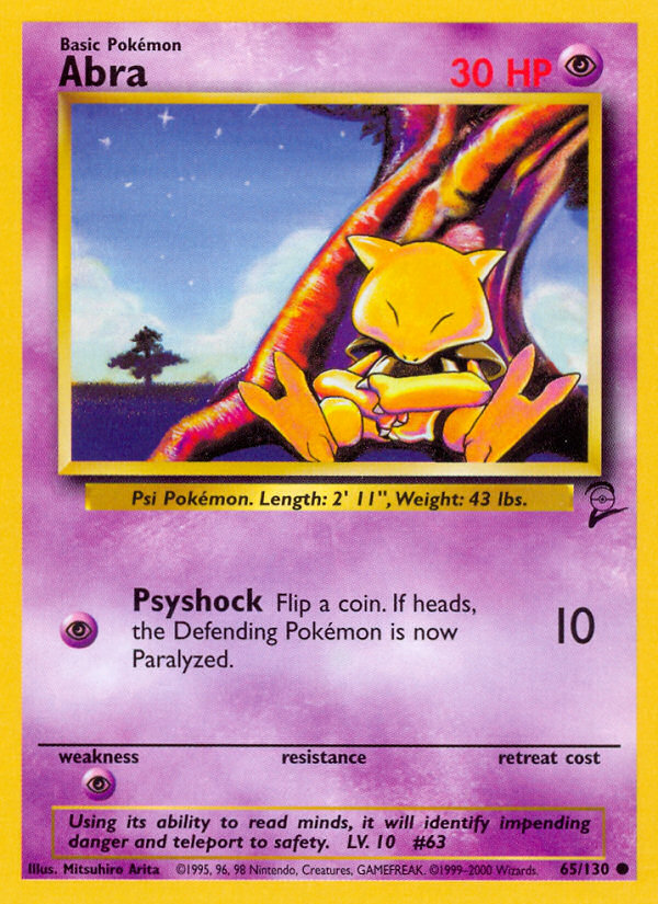 Abra (65/130) [Base Set 2] | Gam3 Escape