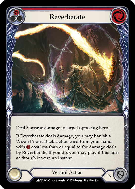 Reverberate (Red) [ARC138-C] (Arcane Rising)  1st Edition Rainbow Foil | Gam3 Escape