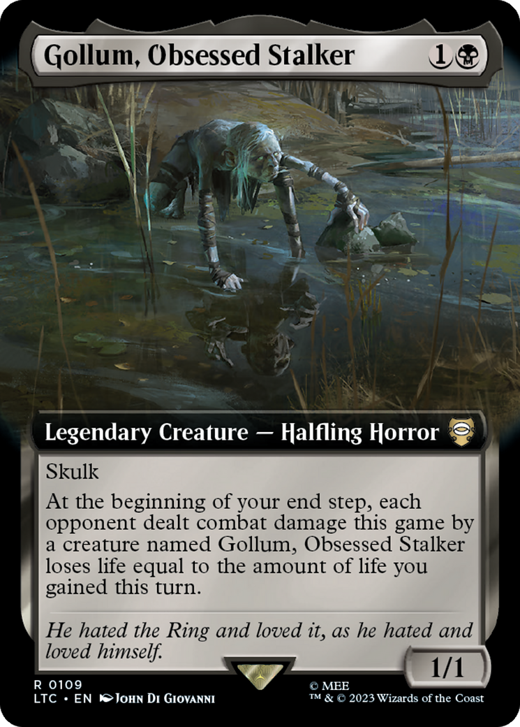 Gollum, Obsessed Stalker (Extended Art) [The Lord of the Rings: Tales of Middle-Earth Commander] | Gam3 Escape