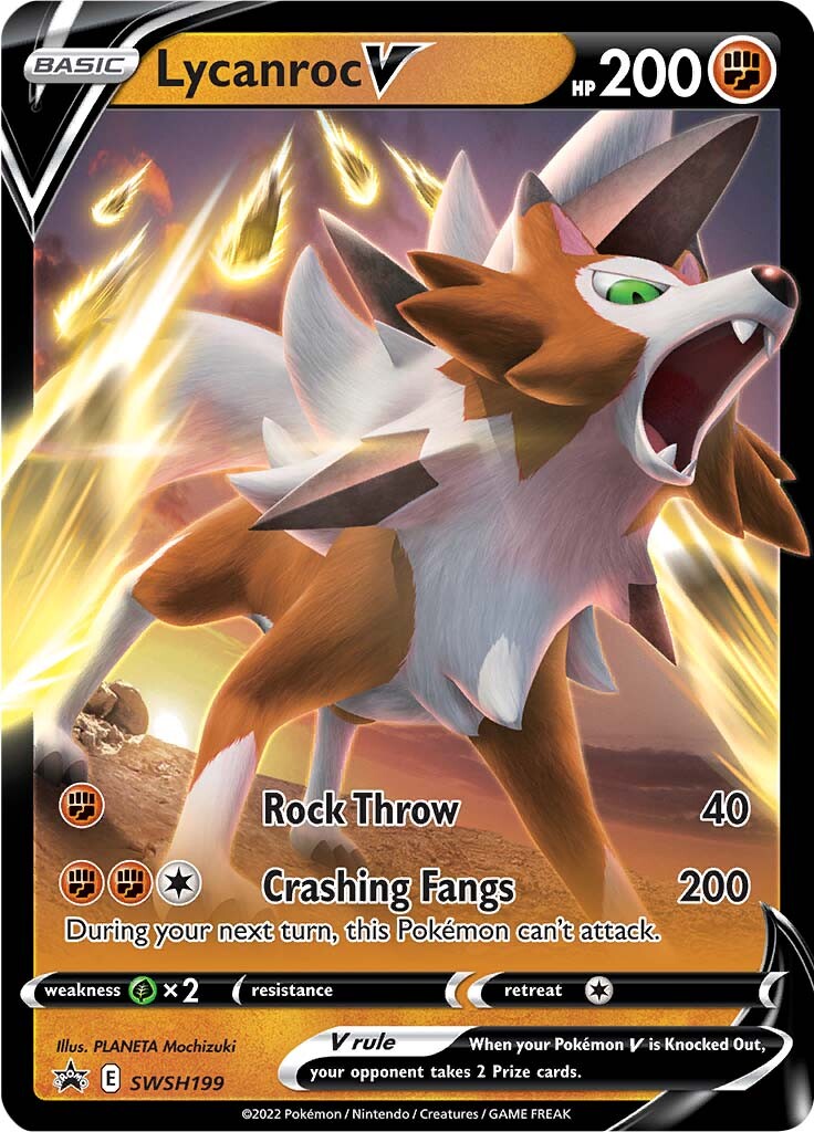 Lycanroc V (SWSH199) [Sword & Shield: Black Star Promos] | Gam3 Escape