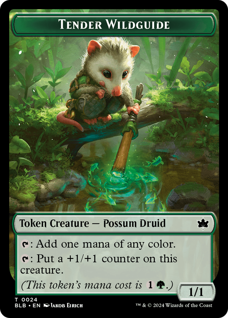 Tender Wildguide Token [Bloomburrow Tokens] | Gam3 Escape