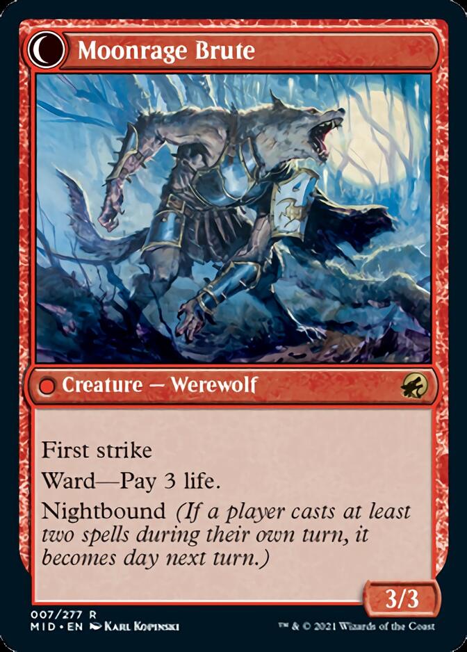 Brutal Cathar // Moonrage Brute [Innistrad: Midnight Hunt] | Gam3 Escape