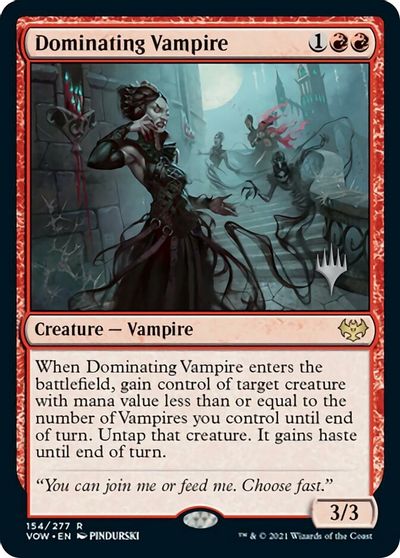 Dominating Vampire (Promo Pack) [Innistrad: Crimson Vow Promos] | Gam3 Escape