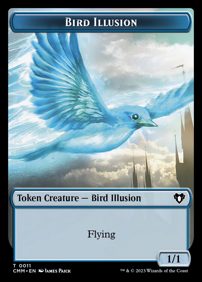 Treasure // Bird Illusion Double-Sided Token [Commander Masters Tokens] | Gam3 Escape