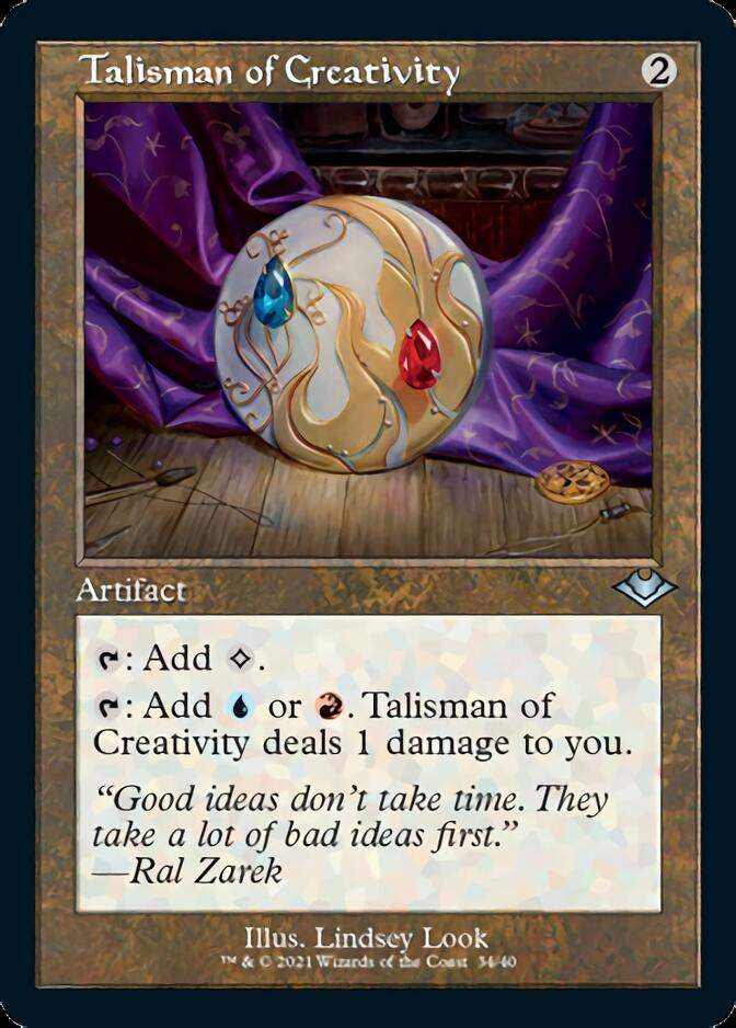 Talisman of Creativity (Retro Foil Etched) [Modern Horizons] | Gam3 Escape