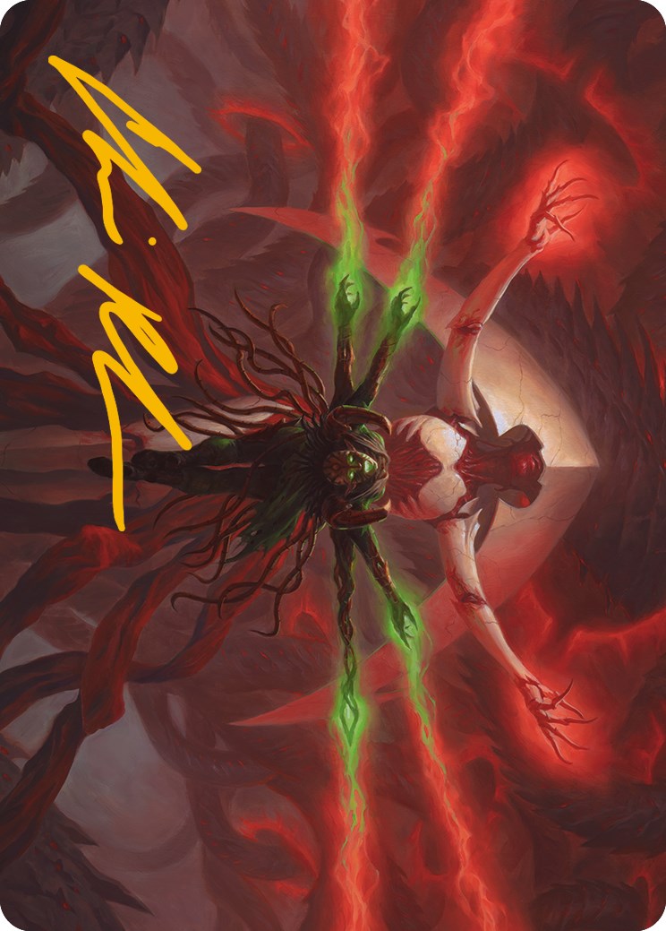 All Will Be One Art Card (Gold-Stamped Signature) [Phyrexia: All Will Be One Art Series] | Gam3 Escape
