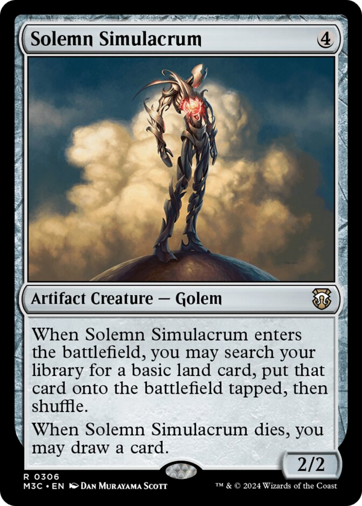 Solemn Simulacrum (Ripple Foil) [Modern Horizons 3 Commander] | Gam3 Escape