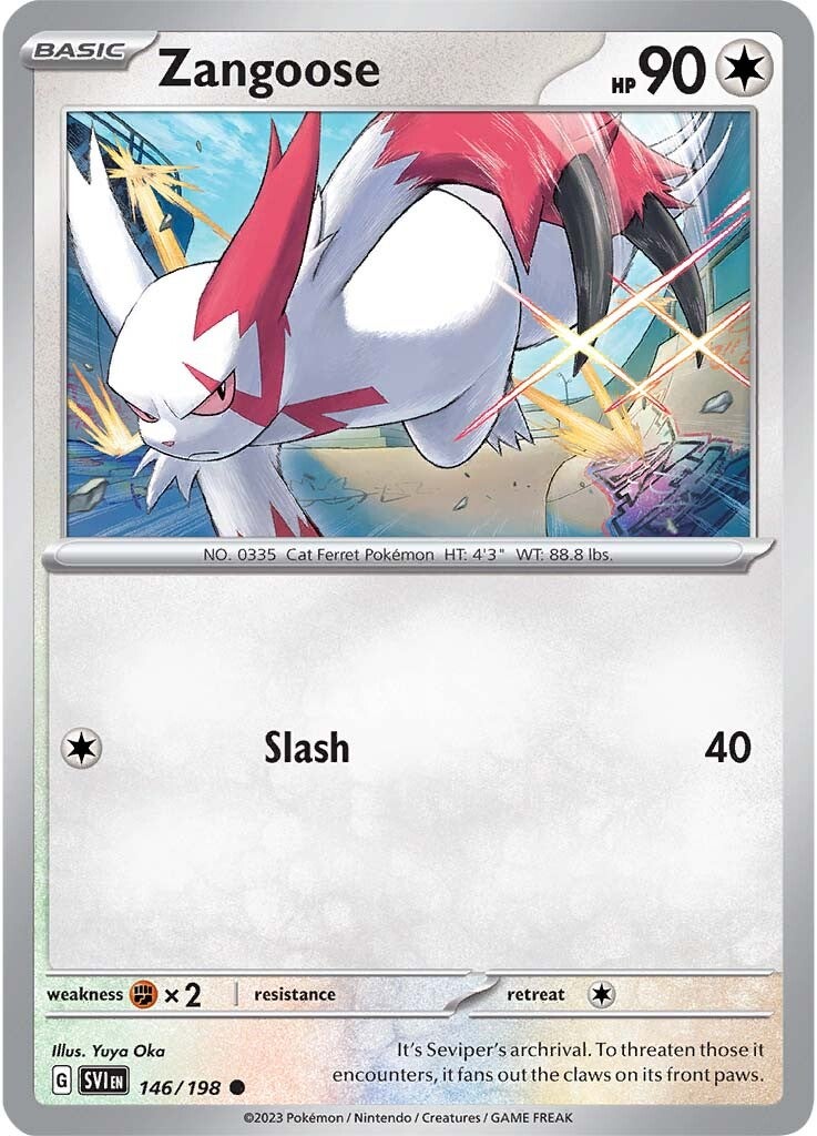 Zangoose (146/198) [Scarlet & Violet: Base Set] | Gam3 Escape