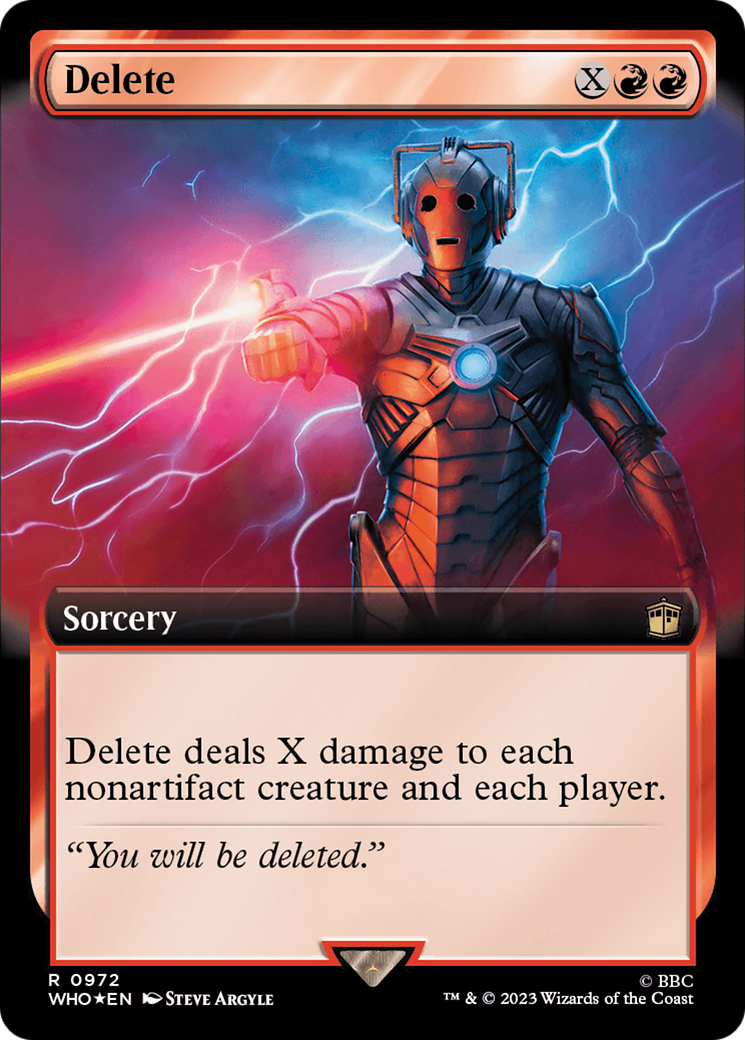 Delete (Extended Art) (Surge Foil) [Doctor Who] | Gam3 Escape